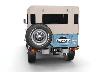 Toyota Land Cruiser FJ 40 Soft Top with Chassis 3D model