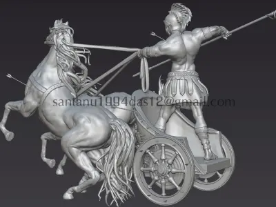 Roman Warrior 3d Print Model 3D print model