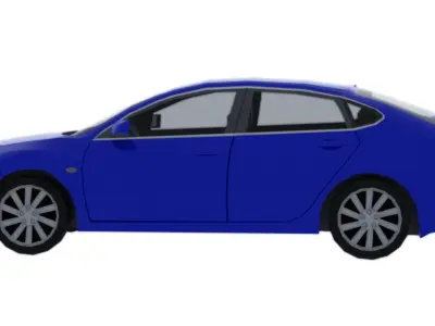 2007-2012 Mazda6 Atenza Low-poly 3D model
