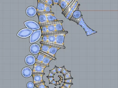 JEWEL CAVALLUCCIO MARINO HIPPOCAMPUS 3D print model