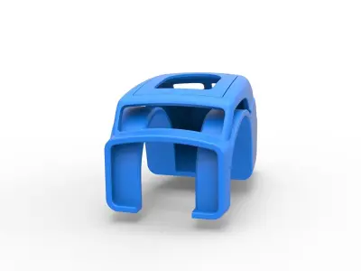 Shell of Vintage front engine dragster Version 2 Scale 1 to 25 3D print model