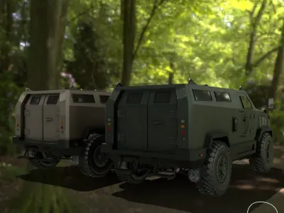 VIPER 4x4 MRAP APC Low-poly 3D model