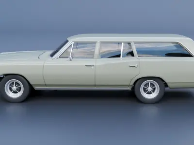 Dodge Coronet Wagon 1968 3D print model