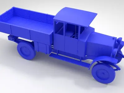 Old military truck Ursus A simple 3D print model