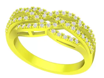 A4537 Fashion Diamond Women Ring 3D print model