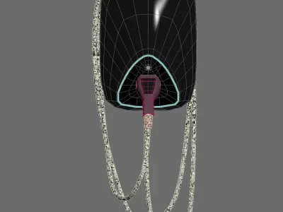 Electric vehicle charging station MG hub 3D model