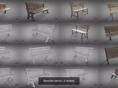 Benches bench 3D Model Collection