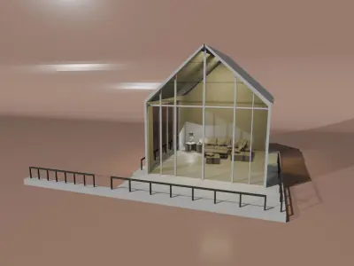 Modern Shed   Morshed 4 Low-poly 3D model