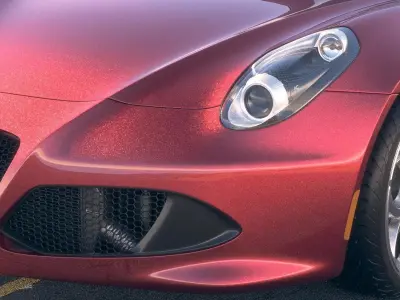 Alfa Romeo 4C Spider 2017 desert studio 3D model