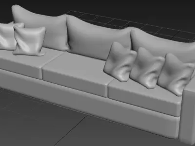 Luxury soft Couch  3D model