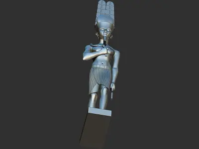 Statue of the Egyptian god Amun-Re Pharaoh Figurine 3d model 3D print model