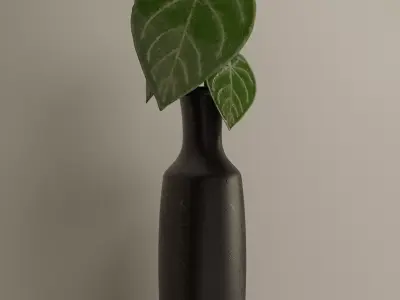 Black Marble Vase Free 3D model