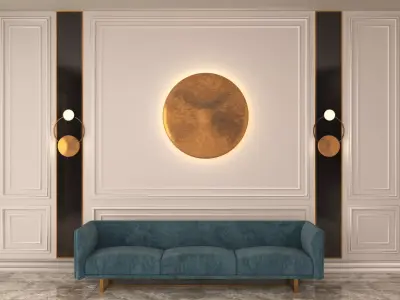 Livingroom interior scene 3D model