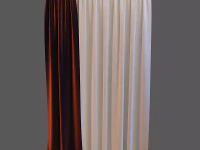 Brown Day Curtains Free 3D model