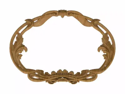 Carved picture frame STL 3D model 113
