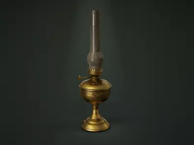 Oil Lantern PBR Game Ready Low-poly 3D model