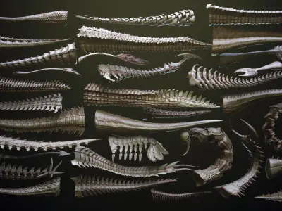 TAILS - 33 Tail Meshes and Curve Brushes 3D model