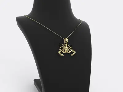Scorpio Zodiac Pendant 3D print model