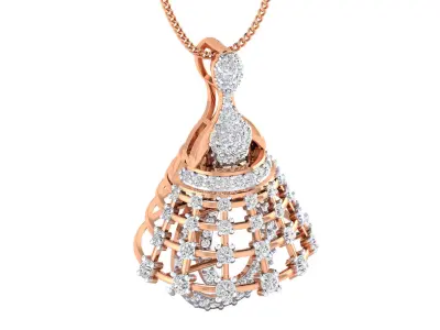 Women pendant 3D print model 3