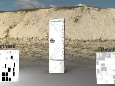 Electrical Distribution Cabinet 142 Low-poly 3D model