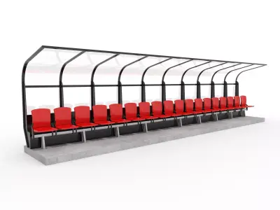 Soccer Bench 12 3D model