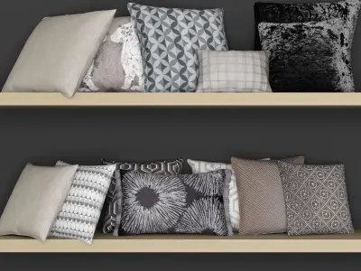 Pillow collection throw pillows 3D model