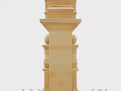 India Gate Memorial Arch New Delhi Architectural 3D Model Low-poly 3D model