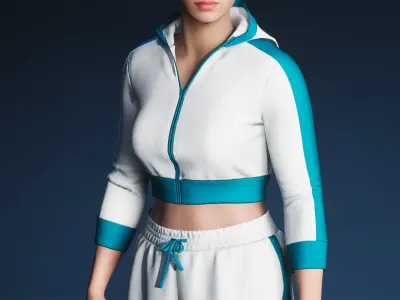 Modular Womens Sportswear Vol 1 for Unreal Engine Low-poly 3D model