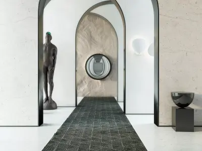 Arc room with art 3D model