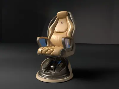 chair sci fi Low-poly 3D model