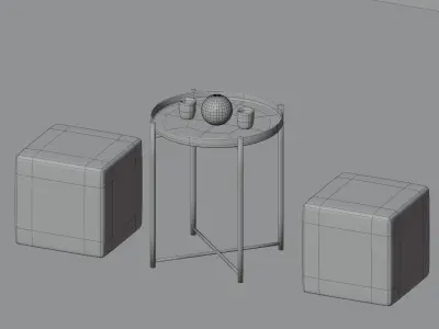 GLADOM - IKEA table Low-poly 3D model