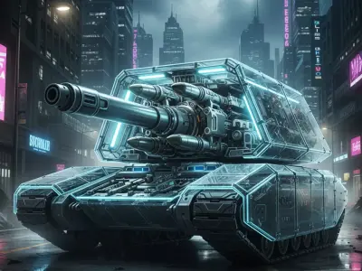 A high quality High Tech Tanks 1 Game Ready  Low-poly 3D model