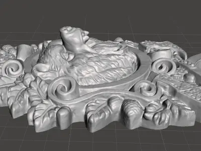 Viking Roaring Bear Wall Mounted 3D print model