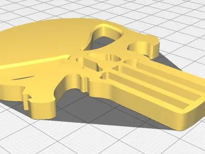 3d stl punisher skull badge  for 3d printing 3D print model