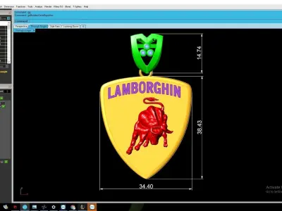 luxury buffalou pendant  2932 3D print model