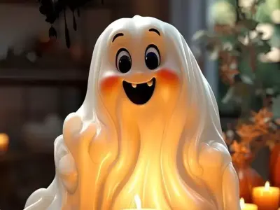 Halloween ghost 3D print model