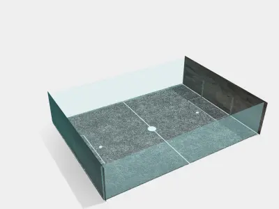 Glass Soccer Stadium tatan Low-poly 3D model