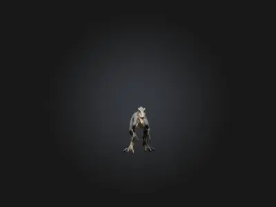 Realistic Velociraptor Model Low-poly 3D model