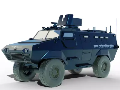 Bangladeshi Police Van Car 3D model