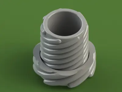Flowerpot3 screw 3D print model