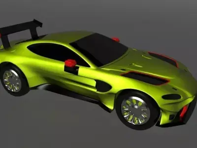 aston martin 2018 Low-poly 3D model