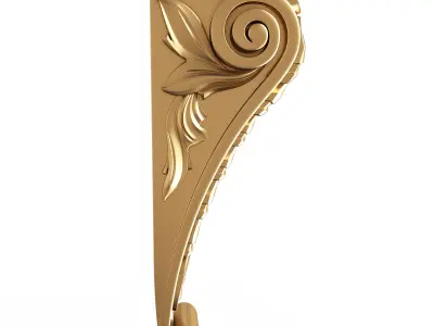 Corbel Carved 08 Low-poly 3D model