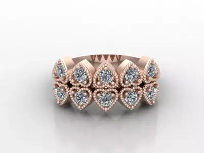 Solitaire Ring Version 1 SR27 3D model