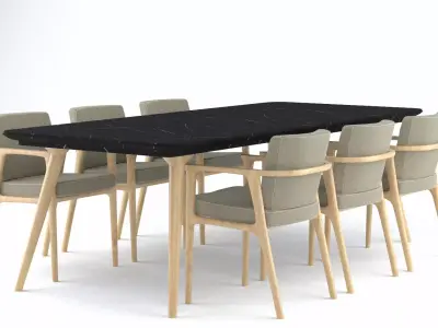 Dining Table 3D model get