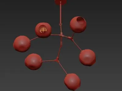 Cylinder Chandelier 3D model