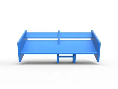 Wing of Supermodified front engine race car Scale 1 to 25 3D print model