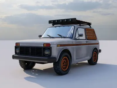 Lada NIVA Low-poly 3D model