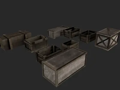 Pirate ship prop Low-poly 3D model