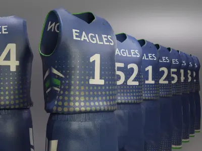 Basketball Team Uniform Low-poly 3D model