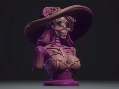 bust La Catrina 3D print model